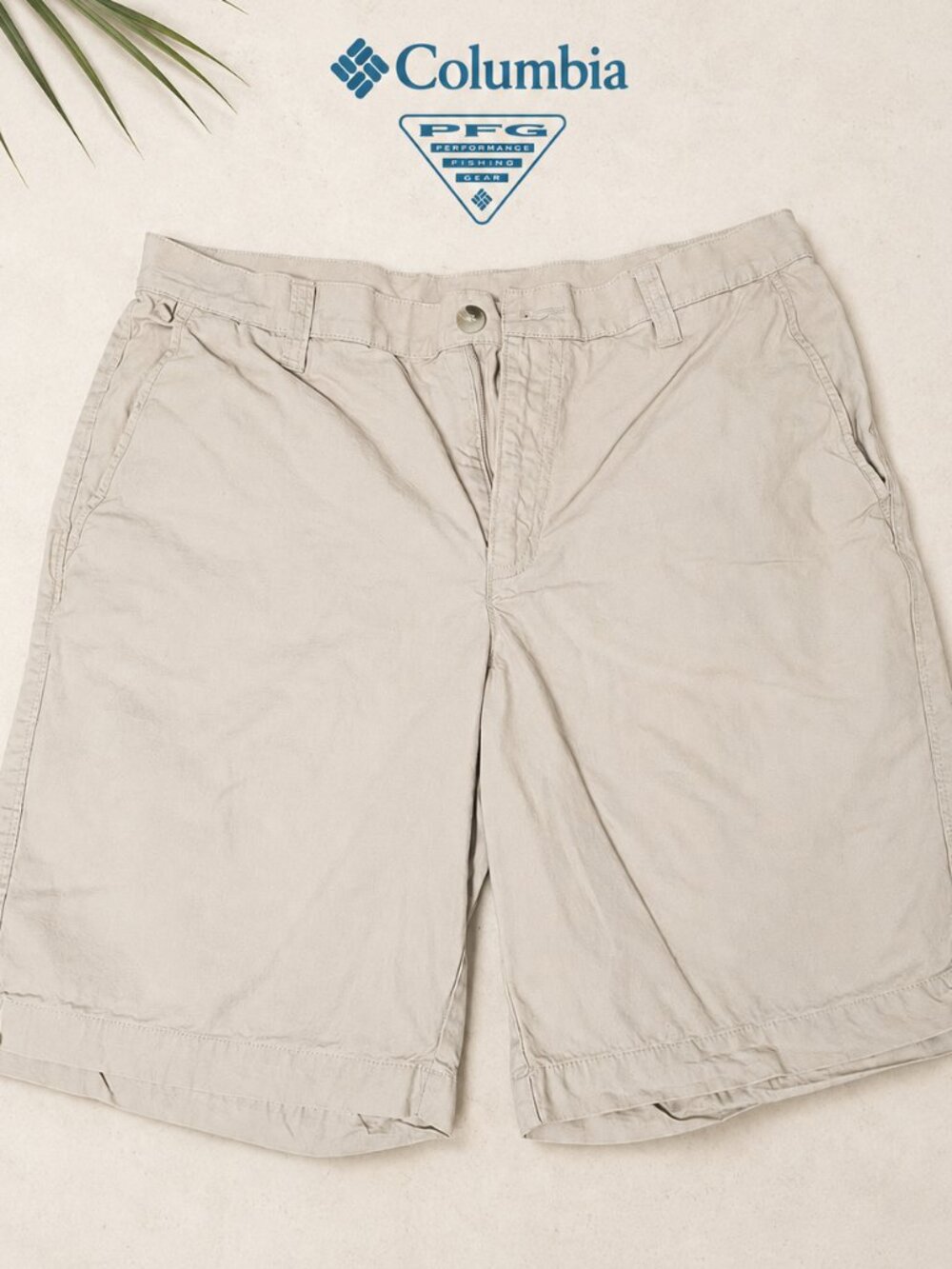 Columbia PFG Men's Fishing Shorts – Size 32 – 10" Inseam – Khaki/Stone